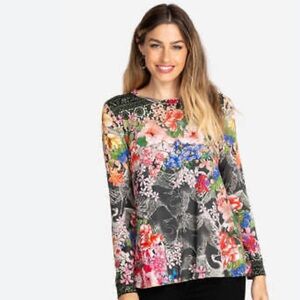 Johnny Was XXS Lindana Favorite crew neck swing tee NWT